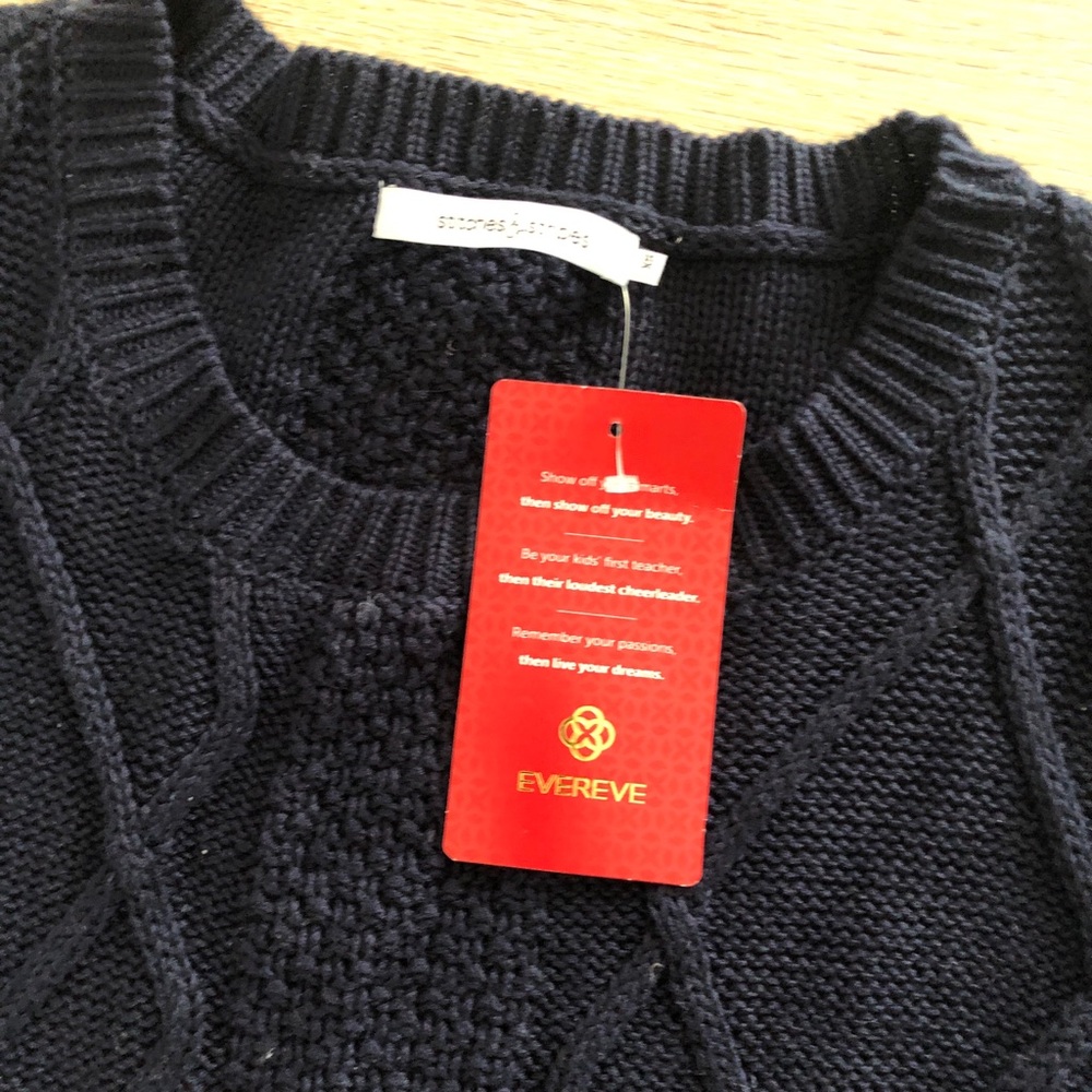 Sweater dress with Cotton sleeves